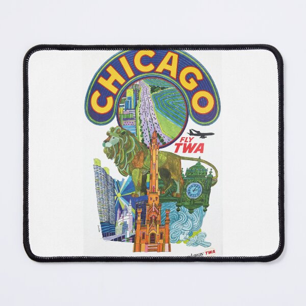 Item preview, Vintage travel poster for Chicago designed and sold by colliophoto.
