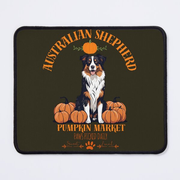 Item preview,  Pumpkin Market:australian shepherd with Pumpkins and Seasonal Text designed and sold by GoodyPaws.