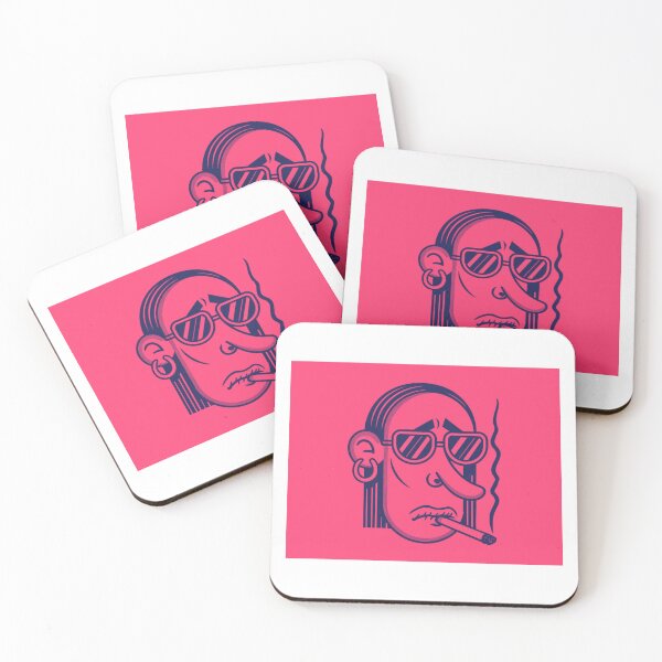 Item preview, Minimalist Cartoon Face with Pipe – Pencil Drawing Art designed and sold by Colorful-Garden.