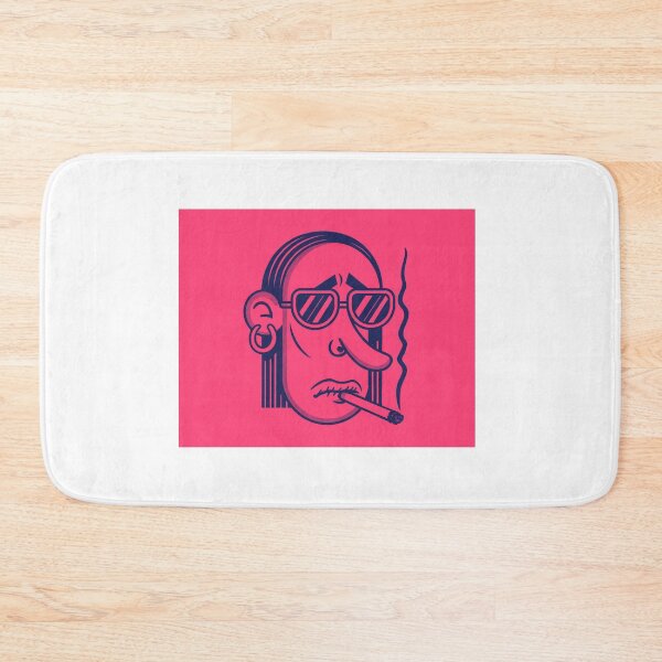 Item preview, Minimalist Cartoon Face with Pipe – Pencil Drawing Art designed and sold by Colorful-Garden.