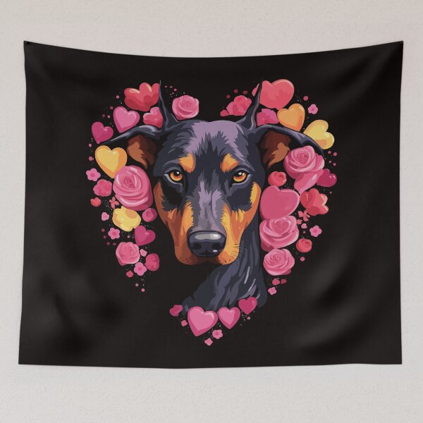 Aperçu de l'œuvre Doberman Valentin créée et vendue par creativellashop.