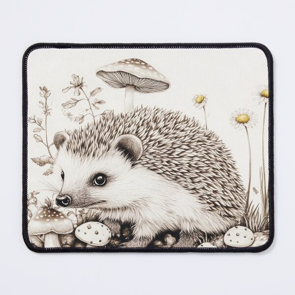 Artikelvorschau, Schwarz-weiße Igel-Bleistiftzeichnung entworfen und verkauft von Pencil-Art.