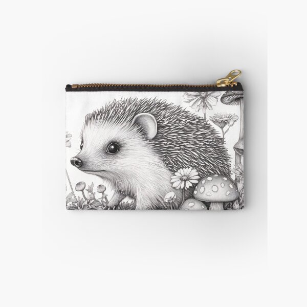 Artikelvorschau, Schwarz-weiße Igel-Bleistiftzeichnung entworfen und verkauft von Pencil-Art.