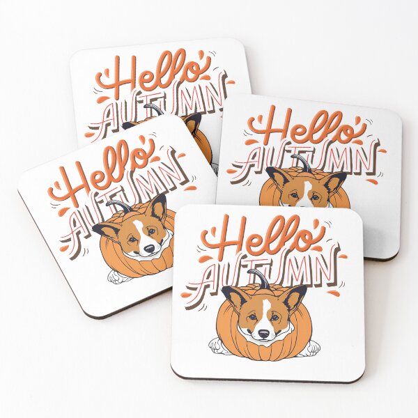 Item preview, Pumpkin Market:corgi dog with Pumpkins and Seasonal Text designed and sold by GoodyPaws.