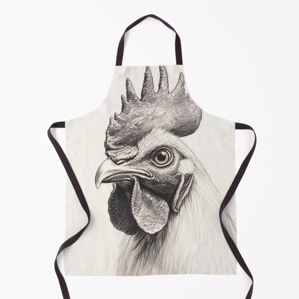 Item preview, Black and white chicken pencil drawing designed and sold by Pencil-Art.