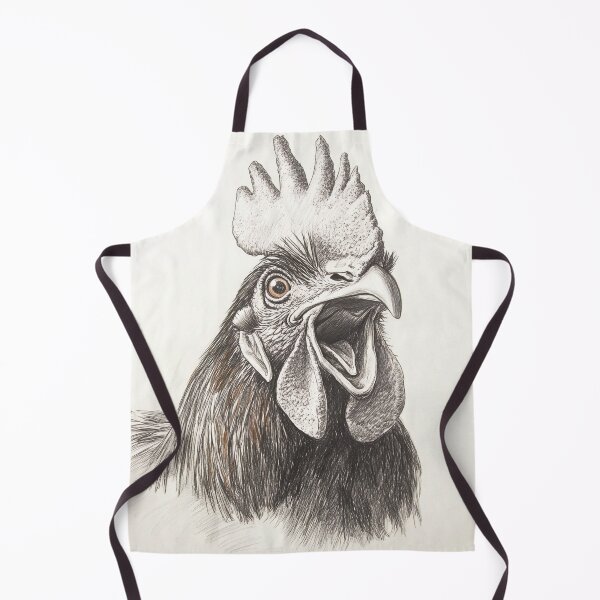 Item preview, Black and white chicken pencil drawing designed and sold by Pencil-Art.