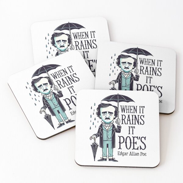 Artikelvorschau, Wenn es regnet, ist es Poes von Edgar Allan Poe entworfen und verkauft von Shirt-Face.