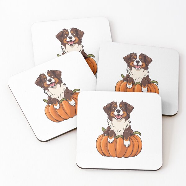 Item preview, Pumpkin Market:australian shepherd dog  with Pumpkins and Seasonal Text designed and sold by GoodyPaws.