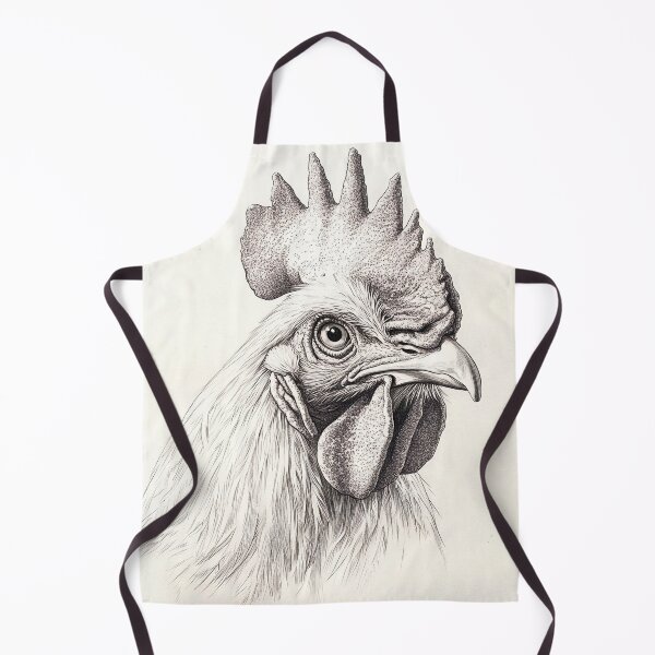 Item preview, Black and white chicken pencil drawing designed and sold by Pencil-Art.