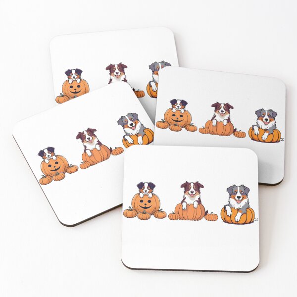 Item preview, Pumpkin Market:australian shepherd dog  with Pumpkins and Seasonal Text designed and sold by GoodyPaws.