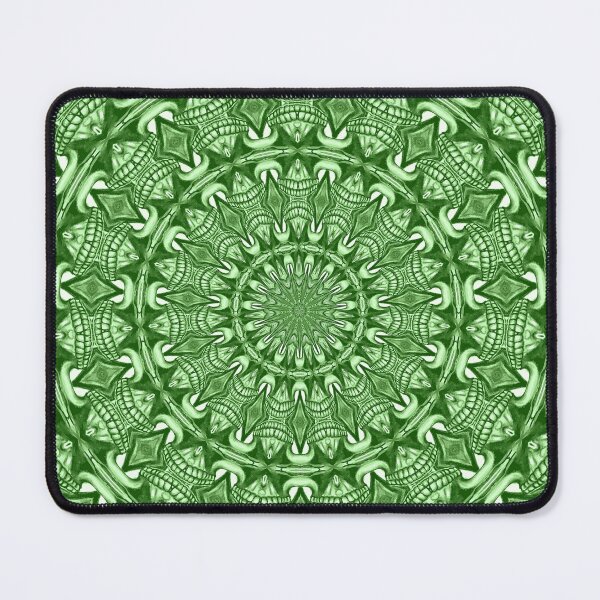 Item preview, Zentangle Tribal Monochrome Mandala 9 - Green designed and sold by taiche.