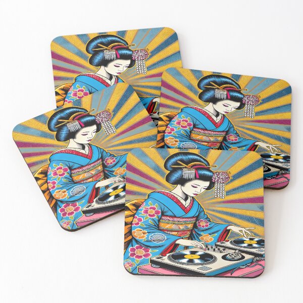 Item preview, Timeless Geisha DJ – Blending Heritage with Rhythmic Innovation designed and sold by SakuraJapanArt.