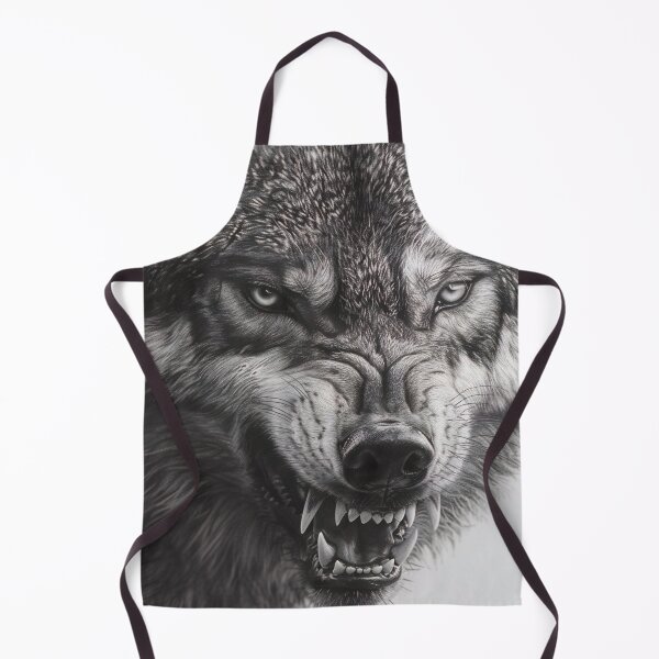 Item preview, Black and white Wolf pencil drawing designed and sold by Pencil-Art.