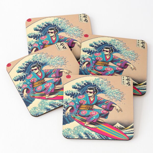 Item preview, Samurai Surfing the Great Wave – A Playful Twist on Tradition designed and sold by SakuraJapanArt.