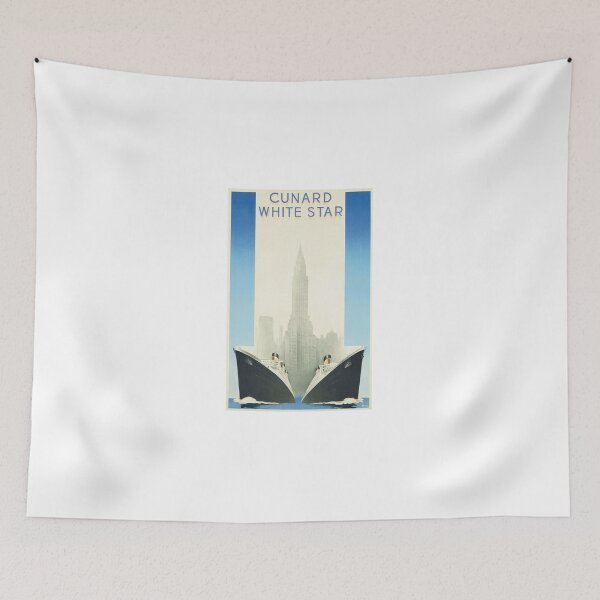 Item preview, Vintage travel poster for Cunard White Star Line designed and sold by colliophoto.