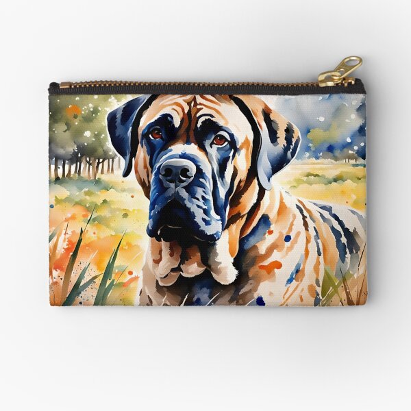 Mastiff Dog Breed Pet Portrait Zipper Pouch