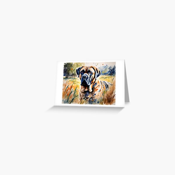 Mastiff Dog Breed Pet Portrait Greeting Card
