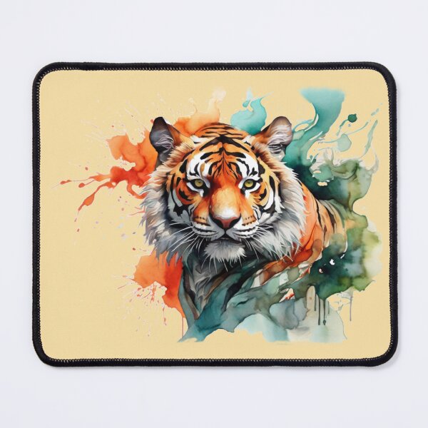 Item preview, a big tiger as a watercolor designed and sold by Rose Design & Photos.