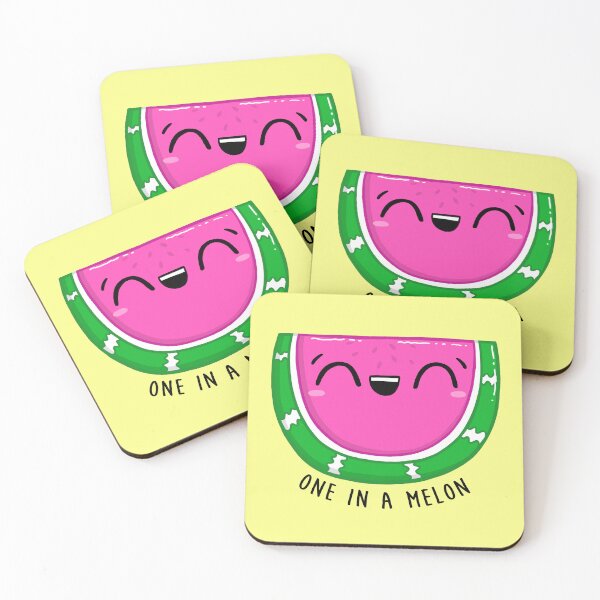 Item preview, One in a Melon - cute kawaii watermelon designed and sold by monkeysoup.