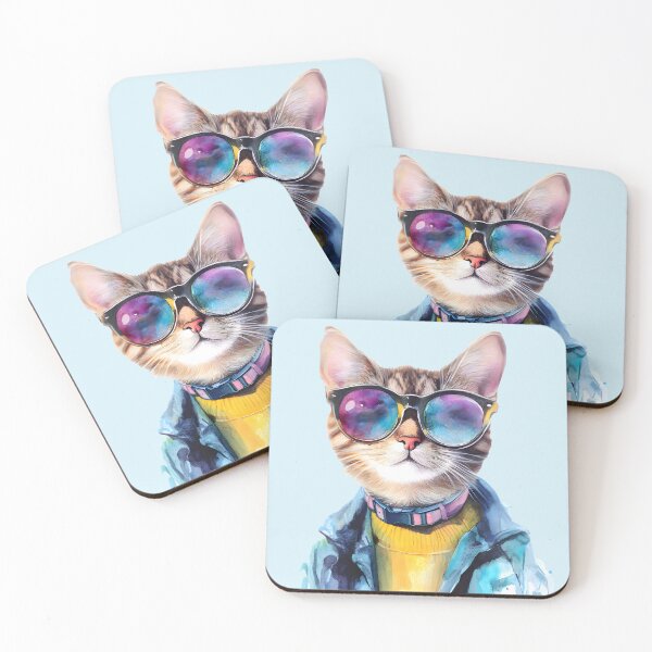 Item preview, Cat with sunglasses designed and sold by ChubbyGoong.