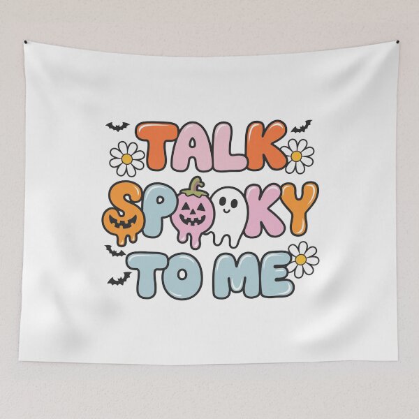 Artikelvorschau, Sprich Gruselig zu Mir - Groovy Halloween-Design | Lustige und Retro Gruselige Kunst entworfen und verkauft von Shopmed01.