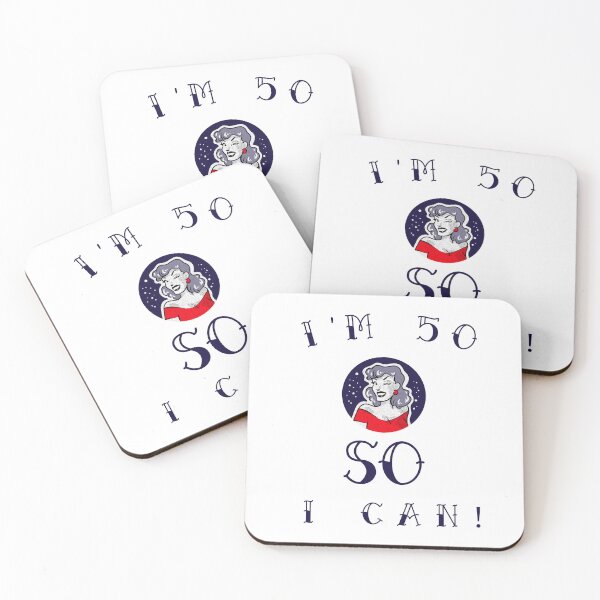 Item preview, I'm 50 So I Can! The perfect gift for any strong woman turning 50! Cheeky wink red apparel designed and sold by DoodlesDesign.