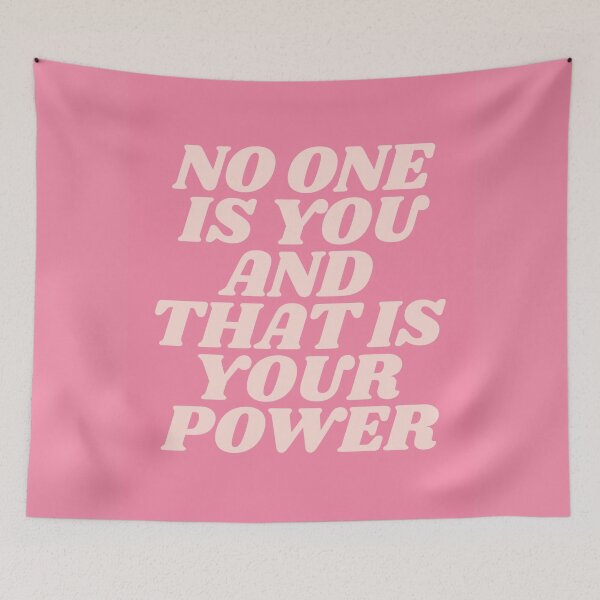 Item preview, No one is you and that is your power quote (Sweet Pink tone) designed and sold by Paigaam.