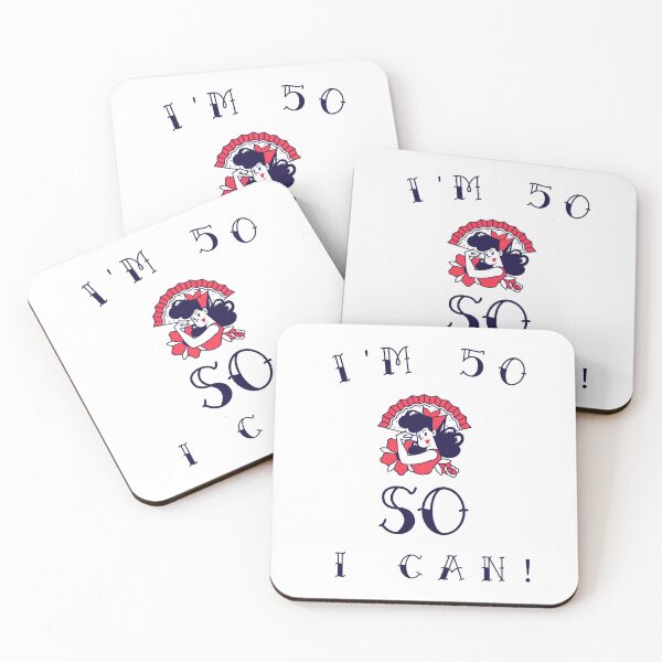 Item preview, I'm 50 So I Can! The perfect gift for any strong woman turning 50! Red fan apparel designed and sold by DoodlesDesign.