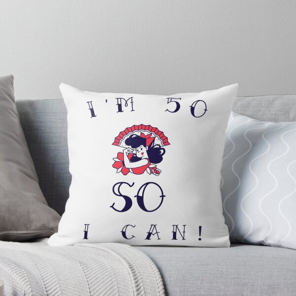 Item preview, I'm 50 So I Can! The perfect gift for any strong woman turning 50! Red fan apparel designed and sold by DoodlesDesign.