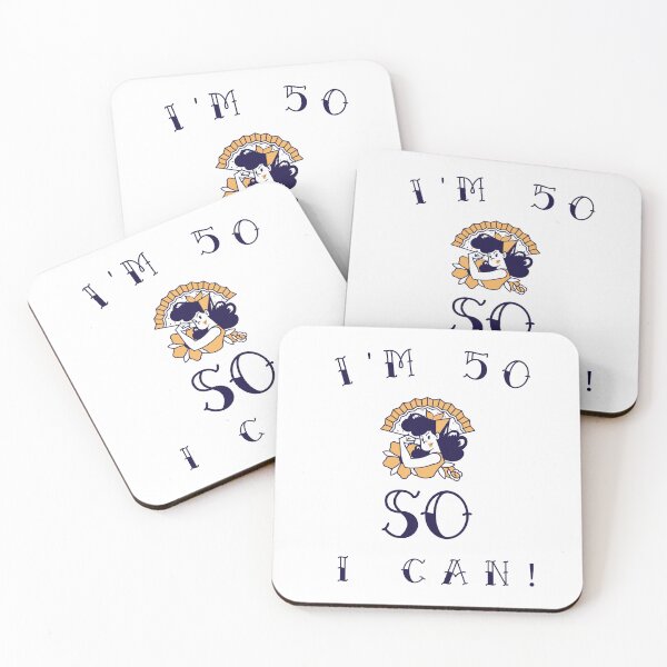 Item preview, I'm 50 So I Can! The perfect gift for any strong woman turning 50! Yellow fan apparel designed and sold by DoodlesDesign.
