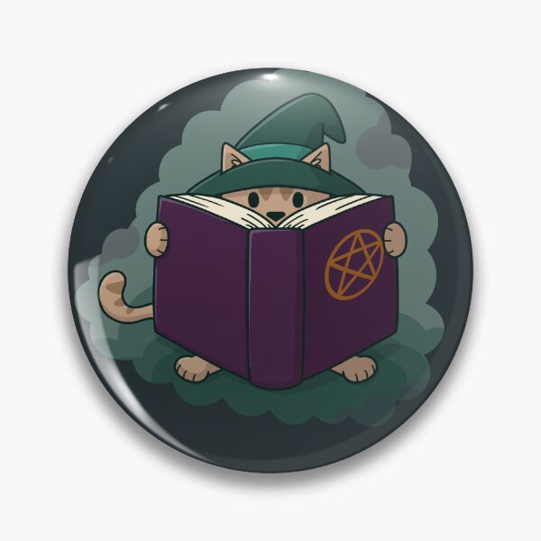 Item preview, Cat Witch with Spell Book designed and sold by doodlecats.