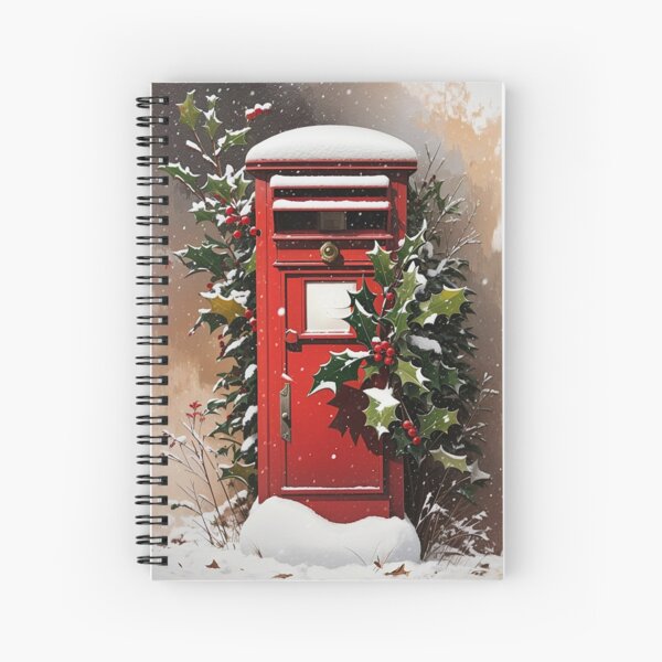 Item preview, Traditional Christmas Abstract Holly Red Letter Box designed and sold by FlowerMeFlorals.