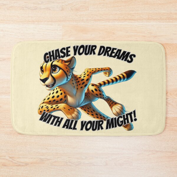Item preview, Chase Your Dreams with All Your Might - Motivational Cheetah Art designed and sold by Design Delinquent.