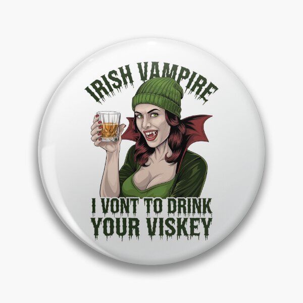 Artikelvorschau, Irischer Whiskey Halloween Vampir entworfen und verkauft von REAL IRISH GIFTS.