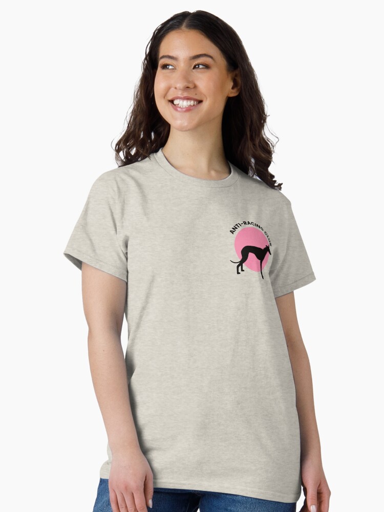 Thumbnail 2 von 7, Classic T-Shirt, Anti Greyhound Racing Club - weiß mit schwarzer Schrift für weiße Oberteile designt und verkauft von sophiailiana.