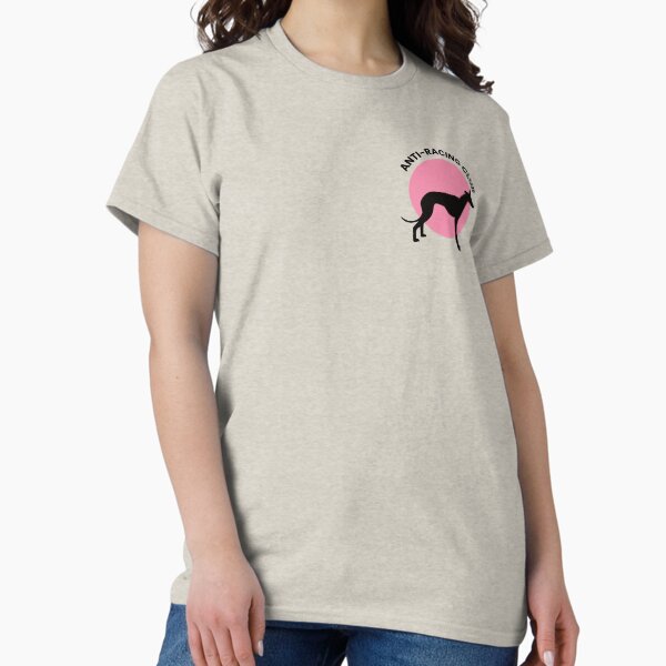 Item preview, Anti Greyhound Racing Club - weiß mit schwarzer Schrift für weiße Oberteile designed and sold by sophiailiana.
