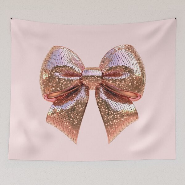 Item preview, Faux Glitter Pink Coquette Bow designed and sold by RetroPrints.