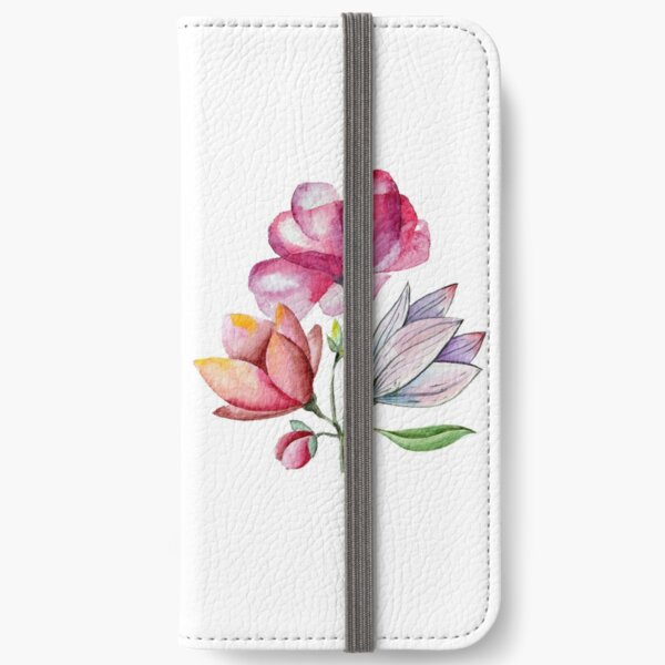 Watercolor Flowers iPhone Wallet