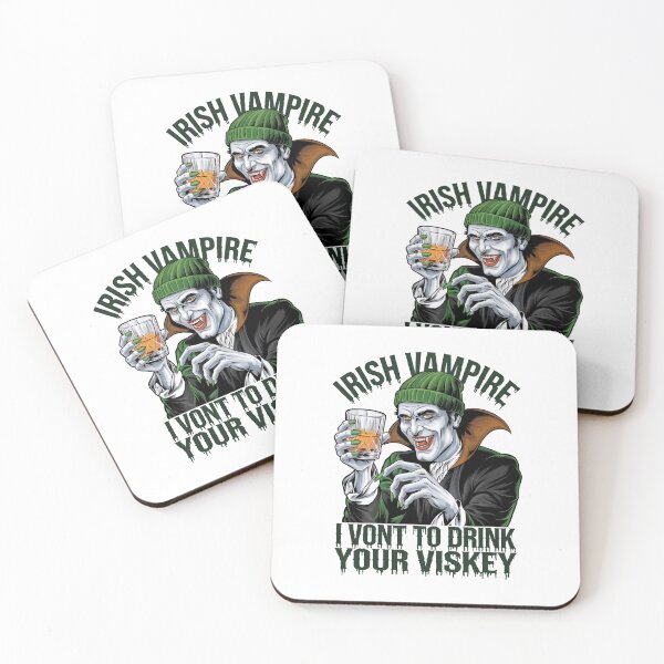 Artikelvorschau, Irischer Whiskey Halloween Vampir entworfen und verkauft von REAL IRISH GIFTS.