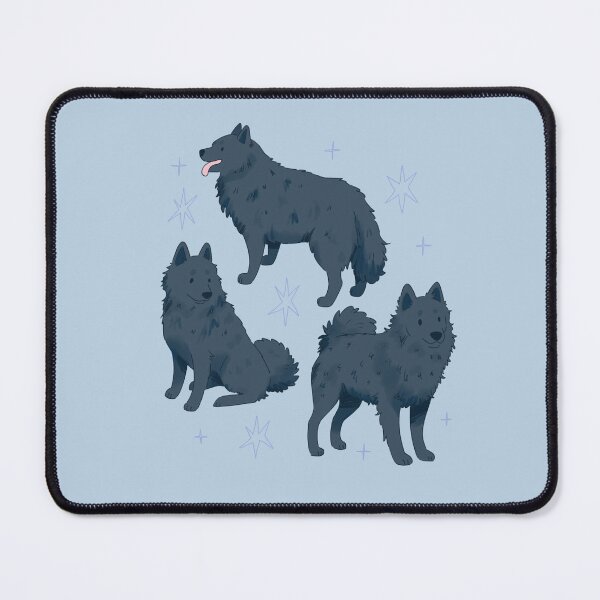 Item preview, Cute Trio of Schipperke Dogs Cartoon Illustration designed and sold by YaraCuteArt.