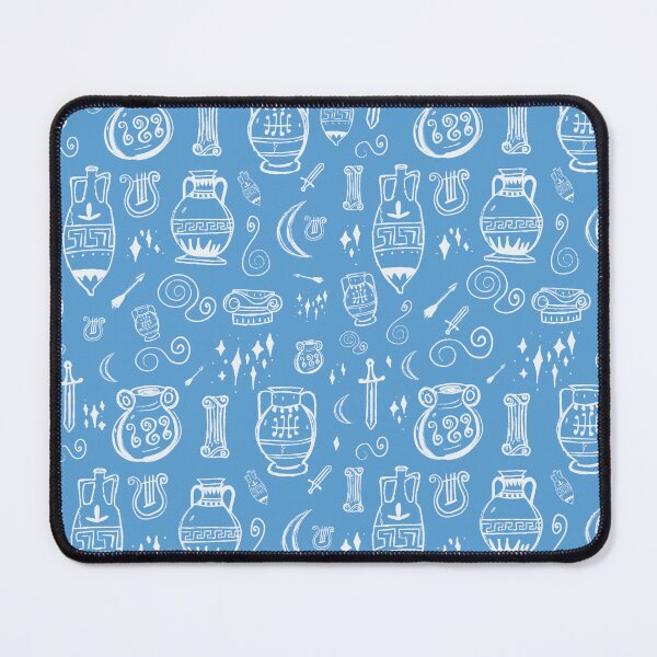 Item preview, Amphora Ancient Greek Doodles Pattern Light Blue designed and sold by iliketeas.