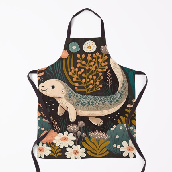 Item preview, Baby newt swims among the sea flowers designed and sold by WintBloom.