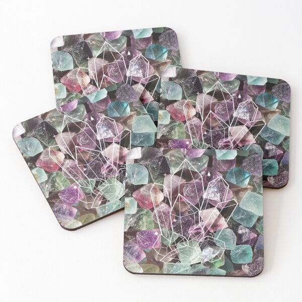 Item preview, Fluorite Octahedron Green Blue Purple Crystals  designed and sold by WildWoodlandWitch.