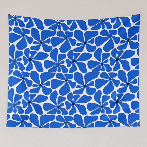 Item preview, Abstract Blue flower contemporary pattern. designed and sold by lifestyletimes.