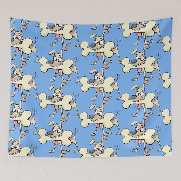 Item preview, small dog carries a huge bone designed and sold by duxpavlic.