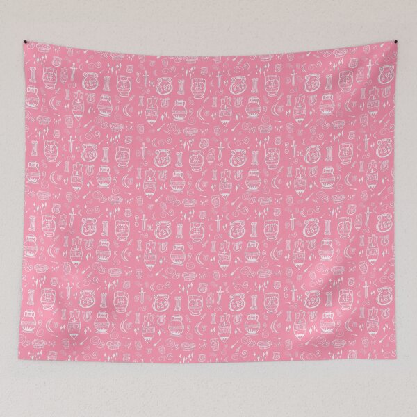 Item preview, Amphora Ancient Greek Doodles Pattern Coral designed and sold by iliketeas.