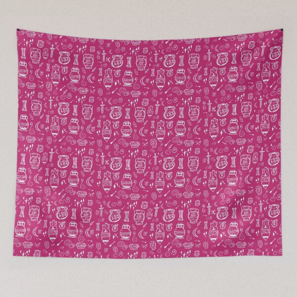 Item preview, Amphora Ancient Greek Doodles Pattern Pink designed and sold by iliketeas.
