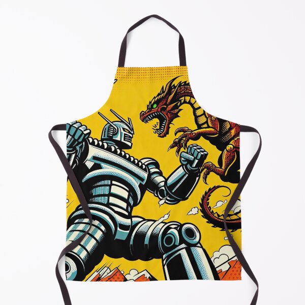Item preview, Robot Battling A Dragon Pop Art Style designed and sold by artofuniverse.