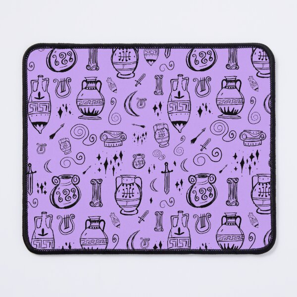 Item preview, Amphora Ancient Greek Doodles Pattern Lilac designed and sold by iliketeas.