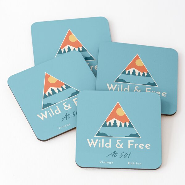 Item preview, Blue Vintage Edition Wild and Free at 50! designed and sold by DoodlesDesign.
